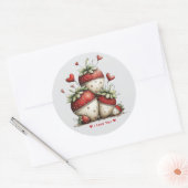 Droomsterige Waterverf Aardbeien Sticker (Envelop)
