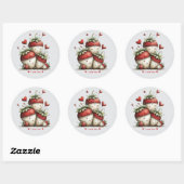 Droomsterige Waterverf Aardbeien Sticker (Vel)