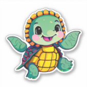 Droomsticker van zeeschildpad voor kinderen sticker (Voorkant)