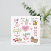 Droomstig Mijn favoriete dingen handgetekende Vale Feestdagenkaart (Staand voorkant)