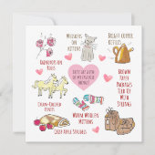 Droomstig Mijn favoriete dingen handgetekende Vale Feestdagenkaart (Voorkant)