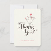 Droomstige Roze Taart Madeliefje Meisje 1e Verjaar Bedankkaart (Voorkant)