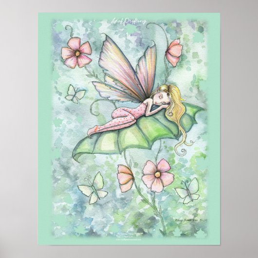 Droomstige Slaap Bloem Fee Poster Kunst (Voorkant)