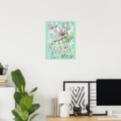 Droomstige Slaap Bloem Fee Poster Kunst (Thuiskantoor)