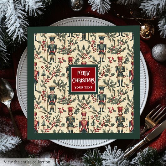 Droomstige vintage notenkraker servetten in gedemp