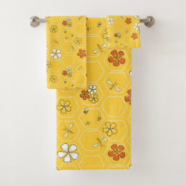 Droomstige Zonnehoningraat & Wilde Bloem Handdoeke Bad Handdoek