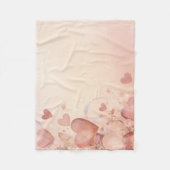 Droomstof Roze Hart Cascade Abstract Fleece Deken (Voorkant)