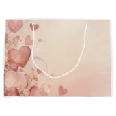 Droomstof Roze Hart Cascade Abstract Groot Cadeauzakje (Voorkant)