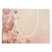 Droomstof Roze Hart Cascade Abstract Groot Cadeauzakje (Achterkant)