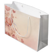 Droomstof Roze Hart Cascade Abstract Groot Cadeauzakje (Achterkant Gekanteld)