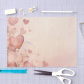 Droomstof Roze Hart Cascade Abstract Tissuepapier (Craft)