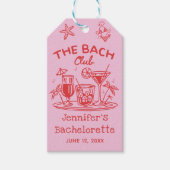 Droomstrand Cocktail Bachelorette Weekend Cadeaulabel (Voorkant)
