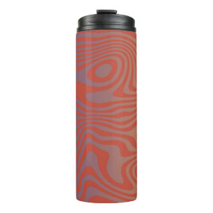 Droomstroom abstract trippy patroon - Nr. 01 Thermosbeker