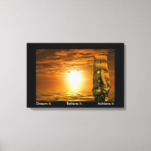 droomt het ervan dat het het succes motivatie bere canvas afdruk