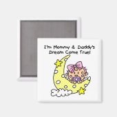 Droomt Mama en Papa's Tshirts en geschenken Magneet (Voorkant / Achterkant)