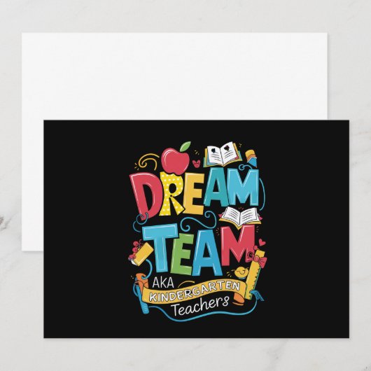 Droomteam kleuterleidsters terug naar school kaart (Voorkant / Achterkant)