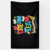 Droomteam kleuterleidsters terug naar school spandoek (Verticaal)