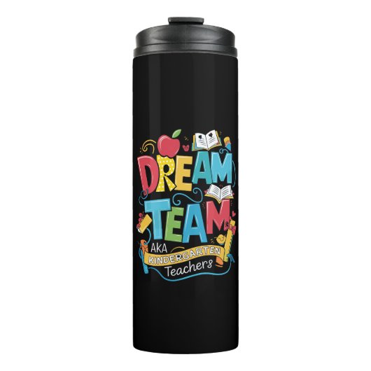 Droomteam kleuterleidsters terug naar school thermosbeker (Voorkant)