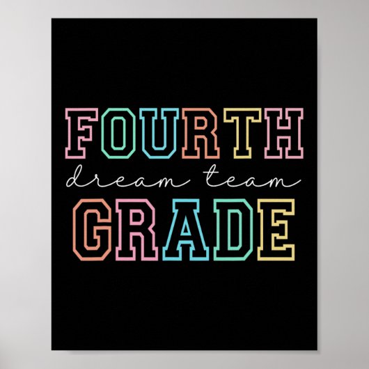 Droomteam vierde klas Eerste schooldag vierde klas Poster (Voorkant)