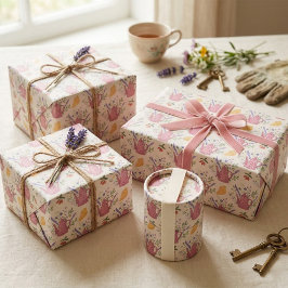 Droomthee Tijd Krabbel Inpakpapier