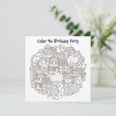 ** Droomtijd  KLEUR ME Verjaardag Kaart (Staand voorkant)