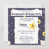 ** Droomtijd  KLEUR ME Verjaardag Kaart (Achterkant)