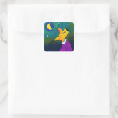 droomtijd vierkante sticker (Tas)