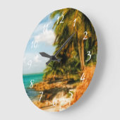 Droomtropisch strand grote klok (Hoek)