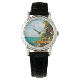 Droomtropisch strand horloge