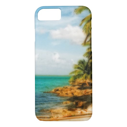 Droomtropisch strand met roeiboot Case-Mate iPhone case (Achterkant)