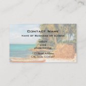 Droomtropisch strand met roeiboot visitekaartje (Achterkant)