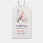 Droomtuin Lavendel Bloem Vogel Baby Shower Cadeaulabel (Voorkant)