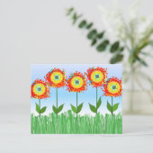 Droomtuin met Bloemen Briefkaart (Staand voorkant)