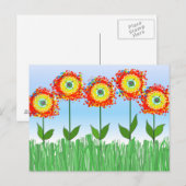 Droomtuin met Bloemen Briefkaart (Voorkant / Achterkant)