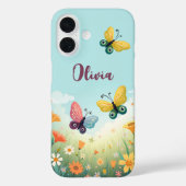 Droomtuin met vlinders in zachte pastelkleuren Case-Mate iPhone case (Achterkant)