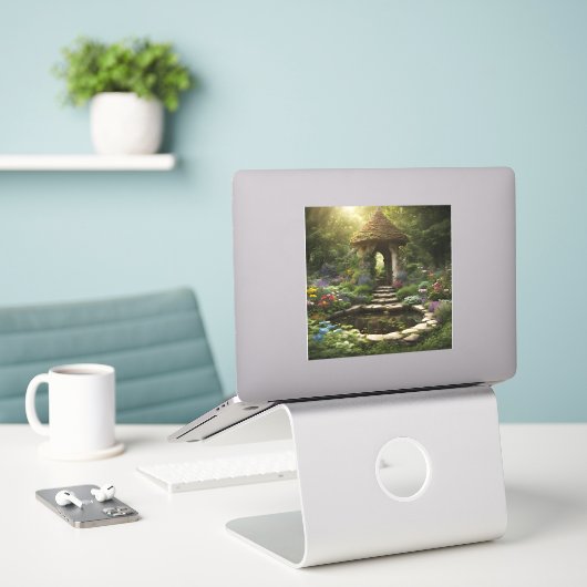 droomtuin sticker (Laptop op bureau)