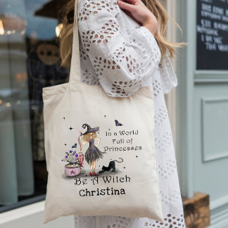 Droomtypografie Wees een Heks Citaat Tote Bag
