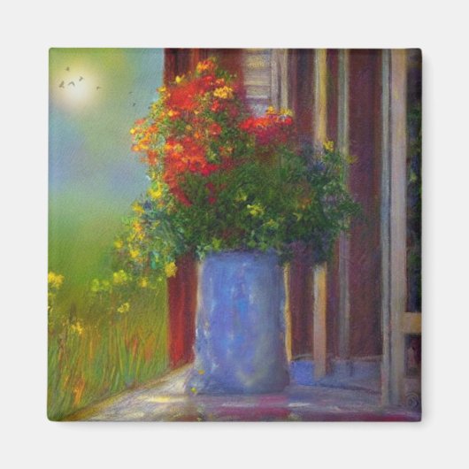 Droomvaas van bloemen magneet (Voorkant)