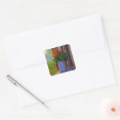 Droomvaas van bloemen vierkante sticker (Envelop)