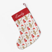 Droomvakker Kerstpatroon Aangepaste Naam Kleine Kerstsok (Achterkant (Hangend))