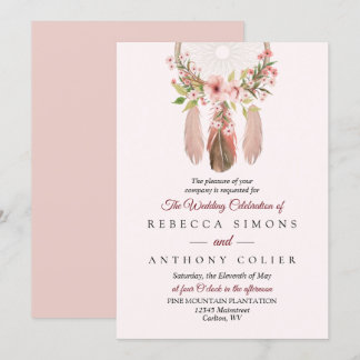droomvanger | Aangepaste bruiloft uitnodigingen