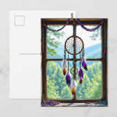 Droomvanger in raam | Boho-kunst Briefkaart (Voorkant / Achterkant)
