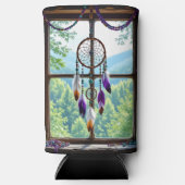 Droomvanger in raam | Boho-kunst Seltzer Blikjeskoeler (Voorkant)