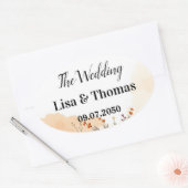 Droomvanger Macrame Bruiloft Ovale Sticker (Envelop)