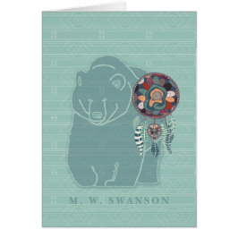 Droomvanger met groene beer Native American