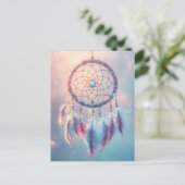 Droomvanger met zachte veren en kralen feestdagenkaart (Staand voorkant)
