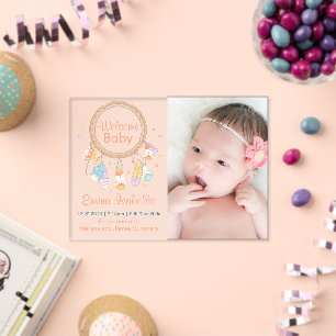 Droomvanger Nieuwe Baby Pasgeboren Geboorteaankond Acryl Uitnodigingen