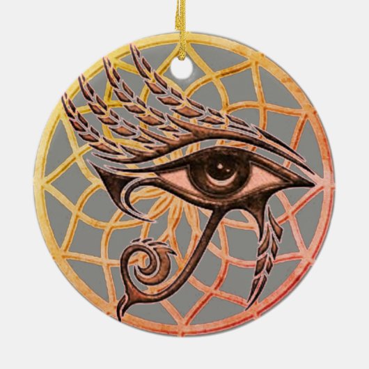 Droomvanger oog van Horus Keramisch Ornament (Achterkant)