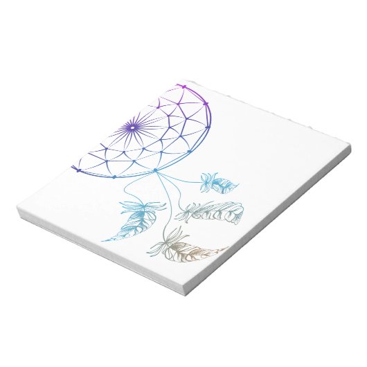 droomvanger op witte achtergrond notitieblok (Linkerzijde)