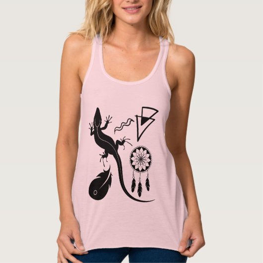 Droomvanger - Petroglyf-symbolen Zuidwesten Tanktop (Voorkant)